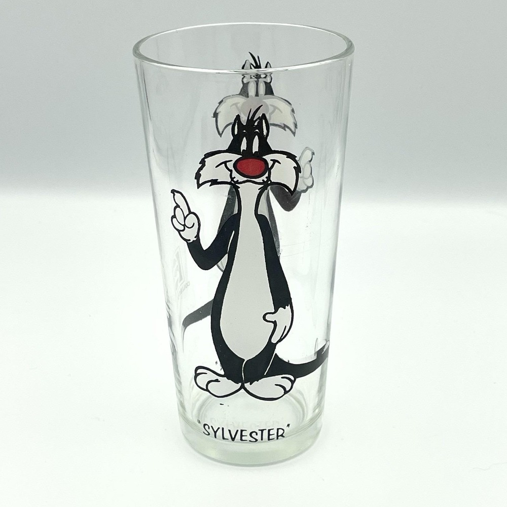 Vintage 1973 Pepsi Sylvester Cat Glass‎ Cup Warner Bros Collector Series